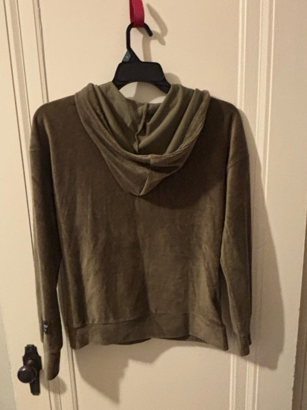 bebe Olive-Tone Zip Hoodie - Picture 2 of 8